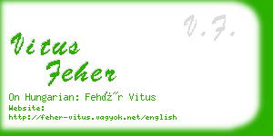 vitus feher business card